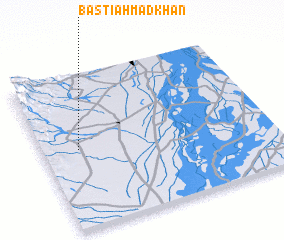 3d view of Basti Ahmad Khān