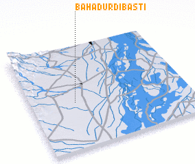 3d view of Bahādur di Basti