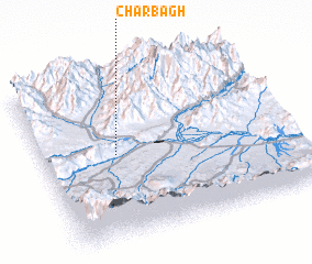 3d view of Chār Bāgh