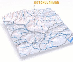 3d view of Kot Ghulām Jān