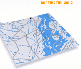 3d view of Basti Machhiwāla