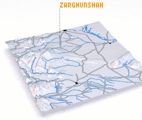 3d view of Zarghun Shāh