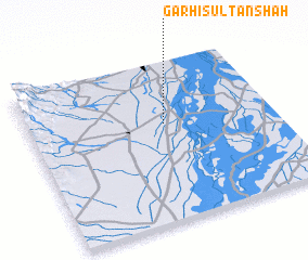 3d view of Garhi Sultān Shāh