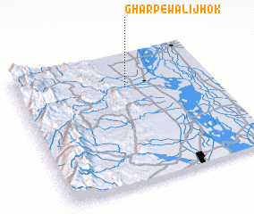 3d view of Gharpewāli Jhok