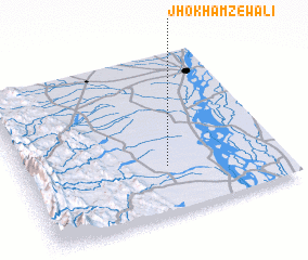 3d view of Jhok Hamzewāli