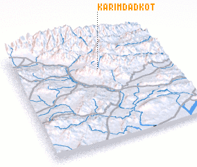 3d view of Karīm Dād Kot