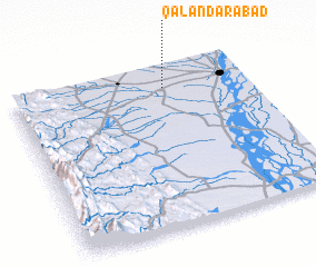 3d view of Qalandarābād