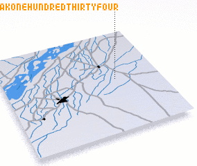3d view of Chak One Hundred Thirty-four