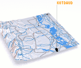 3d view of Kot Dāūd