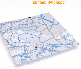 3d view of Gandāpur Yādgār