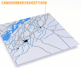 3d view of Chak Number Seventy-one