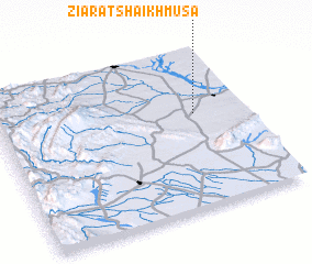 3d view of Ziārat Shaikh Mūsa