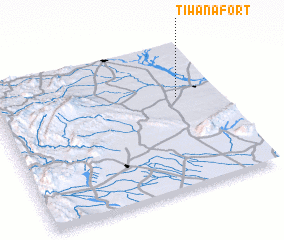 3d view of Tiwana Fort