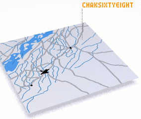 3d view of Chak Sixty-eight