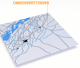 3d view of Chak Seventy-seven