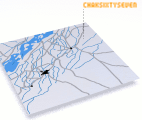3d view of Chak Sixty-seven