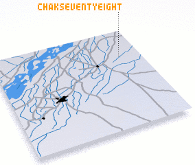 3d view of Chak Seventy-eight