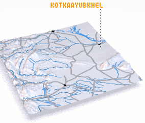 3d view of Kotka Ayūb Khel