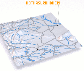 3d view of Kotka Surkh Dheri