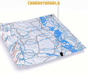 3d view of Charhoyānwāla