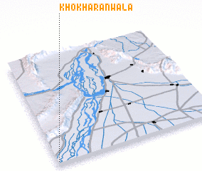 3d view of Khokharānwāla