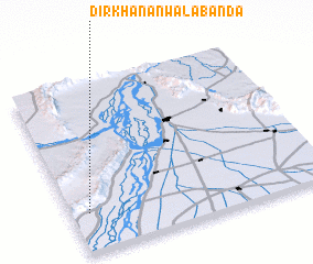 3d view of Dīrkhānānwāla Bānda