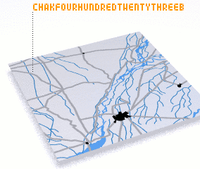 3d view of Chak Four Hundred Twenty-three B