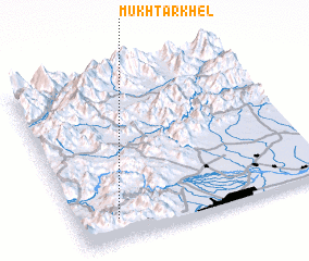 3d view of Mukhtār Khel