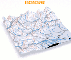 3d view of Bāzār Caves