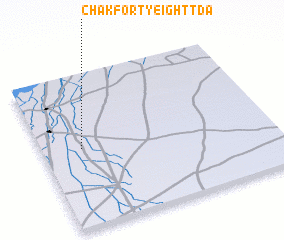 3d view of Chak Forty-eight TDA