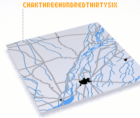 3d view of Chak Three Hundred Thirty-six