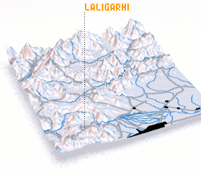 3d view of Lāli Garhi