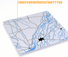 3d view of Chak Four Hundred Thirty-two