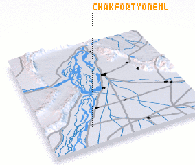 3d view of Chak Forty-one ML