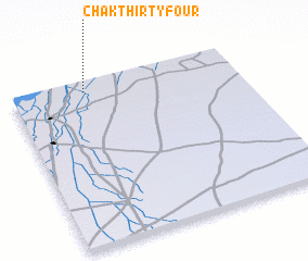 3d view of Chak Thirty-four