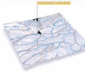 3d view of Bānda Hasanābād