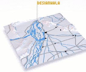 3d view of Desiānwāla