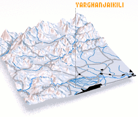 3d view of Yārghanjai Kili