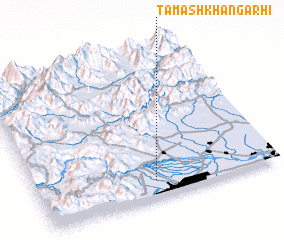 3d view of Tamāsh Khān Garhi