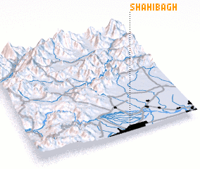 3d view of Shāhi Bāgh