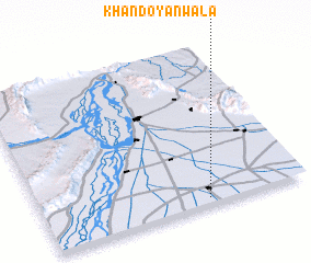 3d view of Khāndoyānwāla