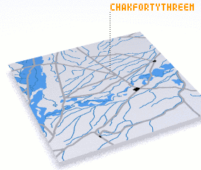 3d view of Chak Forty-three M