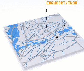 3d view of Chak Forty-two M