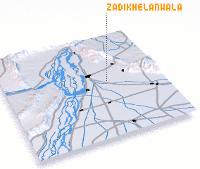 3d view of Zādi Khelānwāla