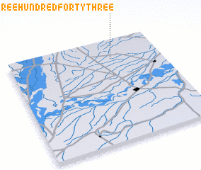 3d view of Chak Three Hundred Forty-three