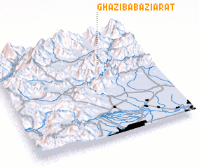 3d view of Ghāzi Bāba Ziārat