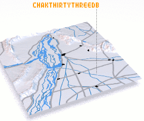 3d view of Chak Thirty-three DB