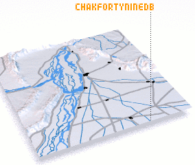 3d view of Chak Forty-nine DB