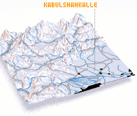 3d view of Kābul Shāh Kalle