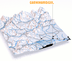 3d view of Garhi Hamīd Gul